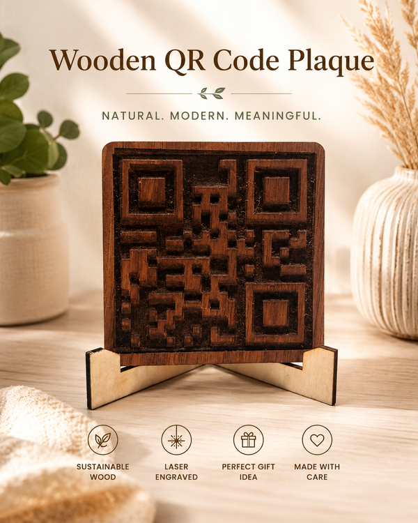 Wooden QR Code Plaques: A Stylish Way to Share Information Instantly