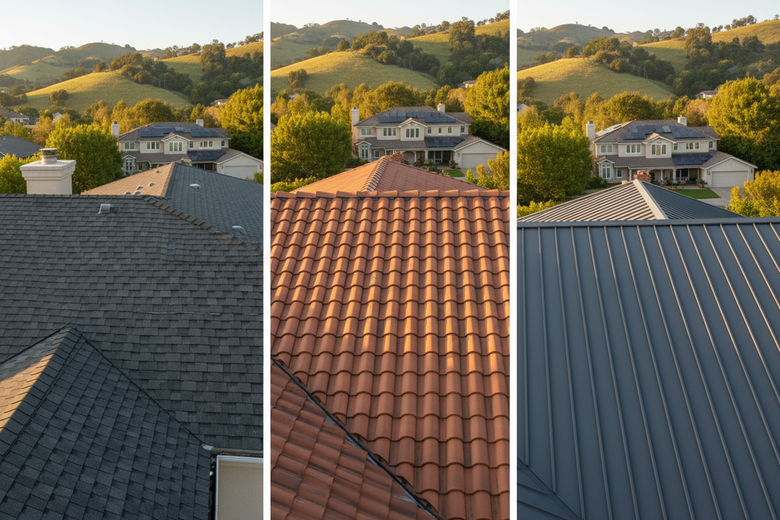 Best Roofing Materials for East Bay Homes: Asphalt, Tile, Metal & More
