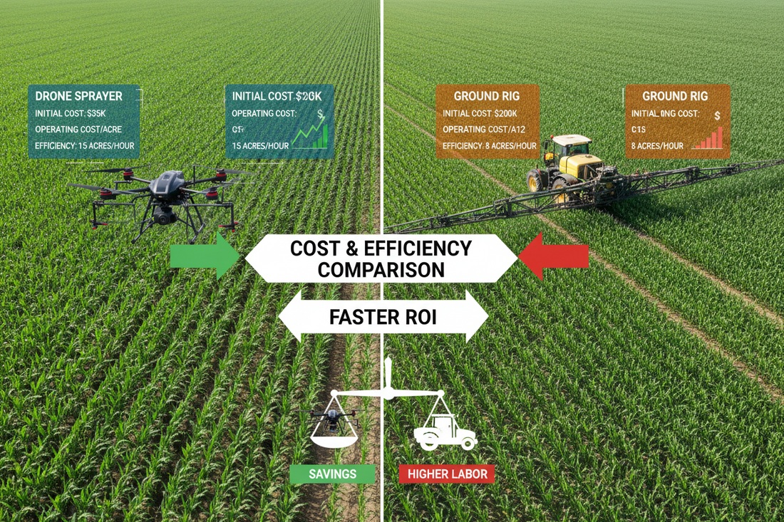 Spray Drone vs Ground Rig: Real Cost Comparison for Farmers