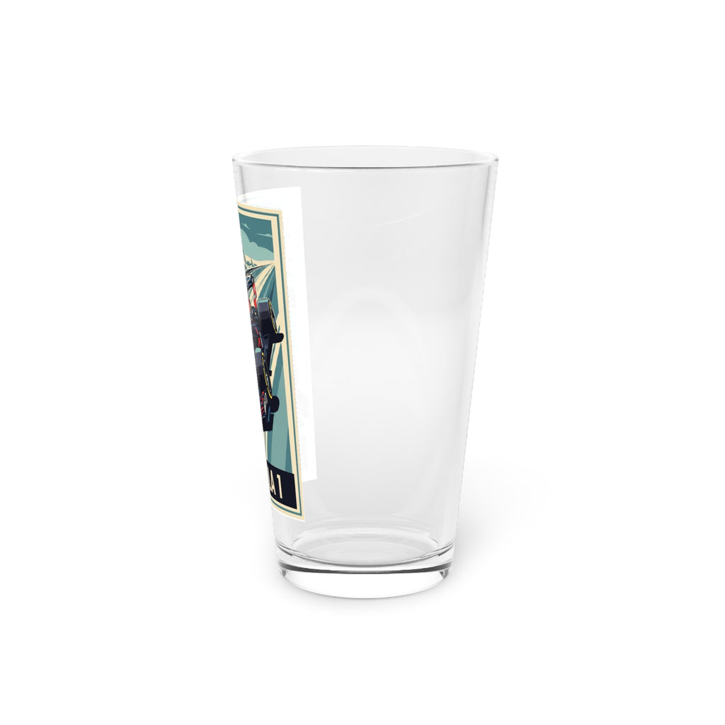 Pint Glass - Red Bull Formula One Design, 16oz