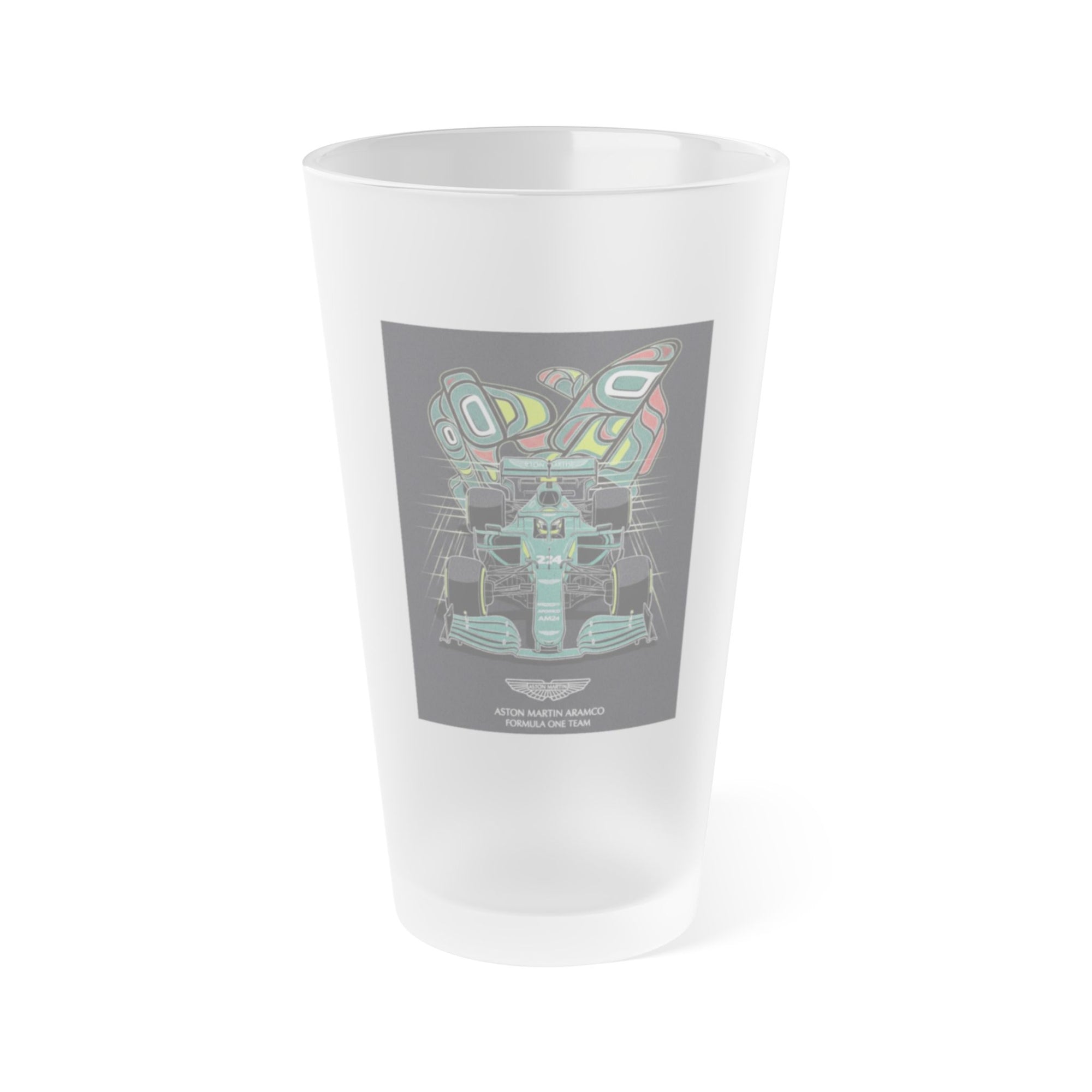 Aston Martin  F1 Frosted Pint Glass