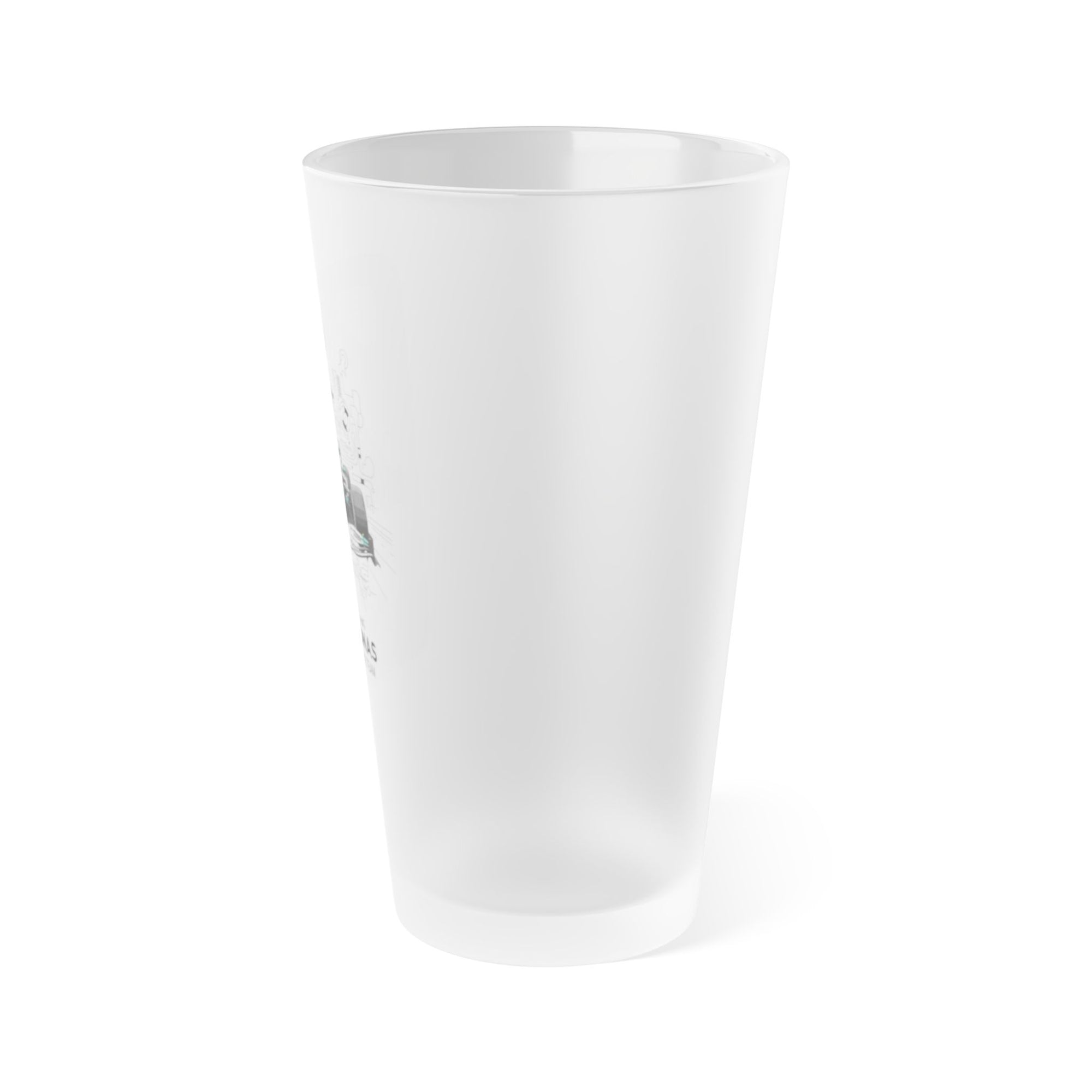 Mercedes Benz F1 Frosted Pint Glass