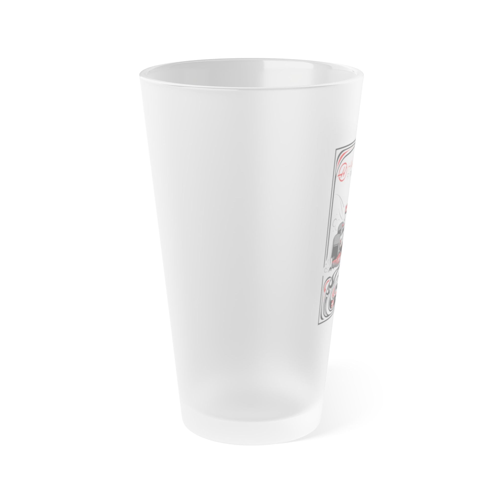 Haas F1 Frosted Pint Glass
