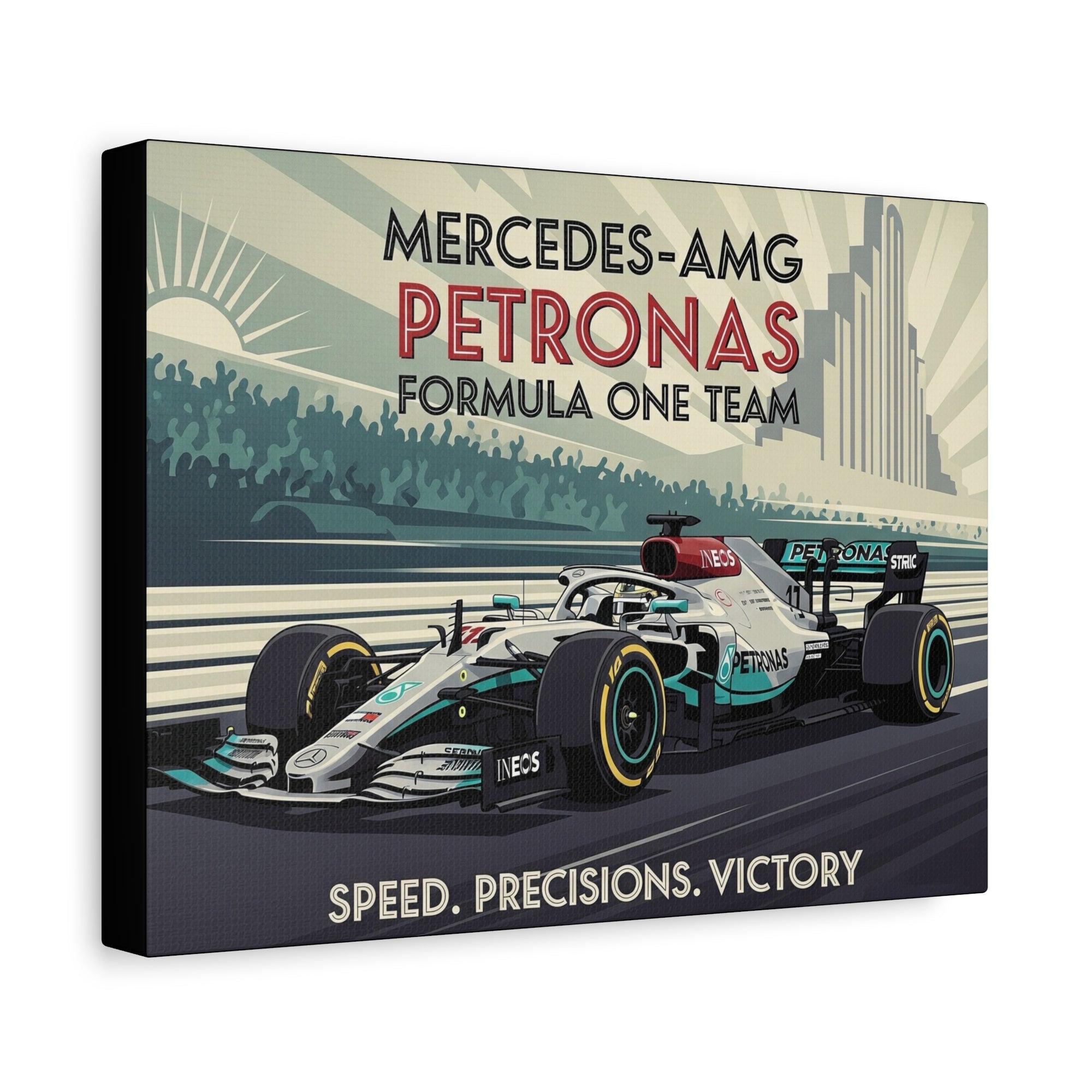 Vintage Racing Canvas Print, Formula One Wall Art, Motorsport Decor, Gift for Car Lovers, Speed and Precision Art