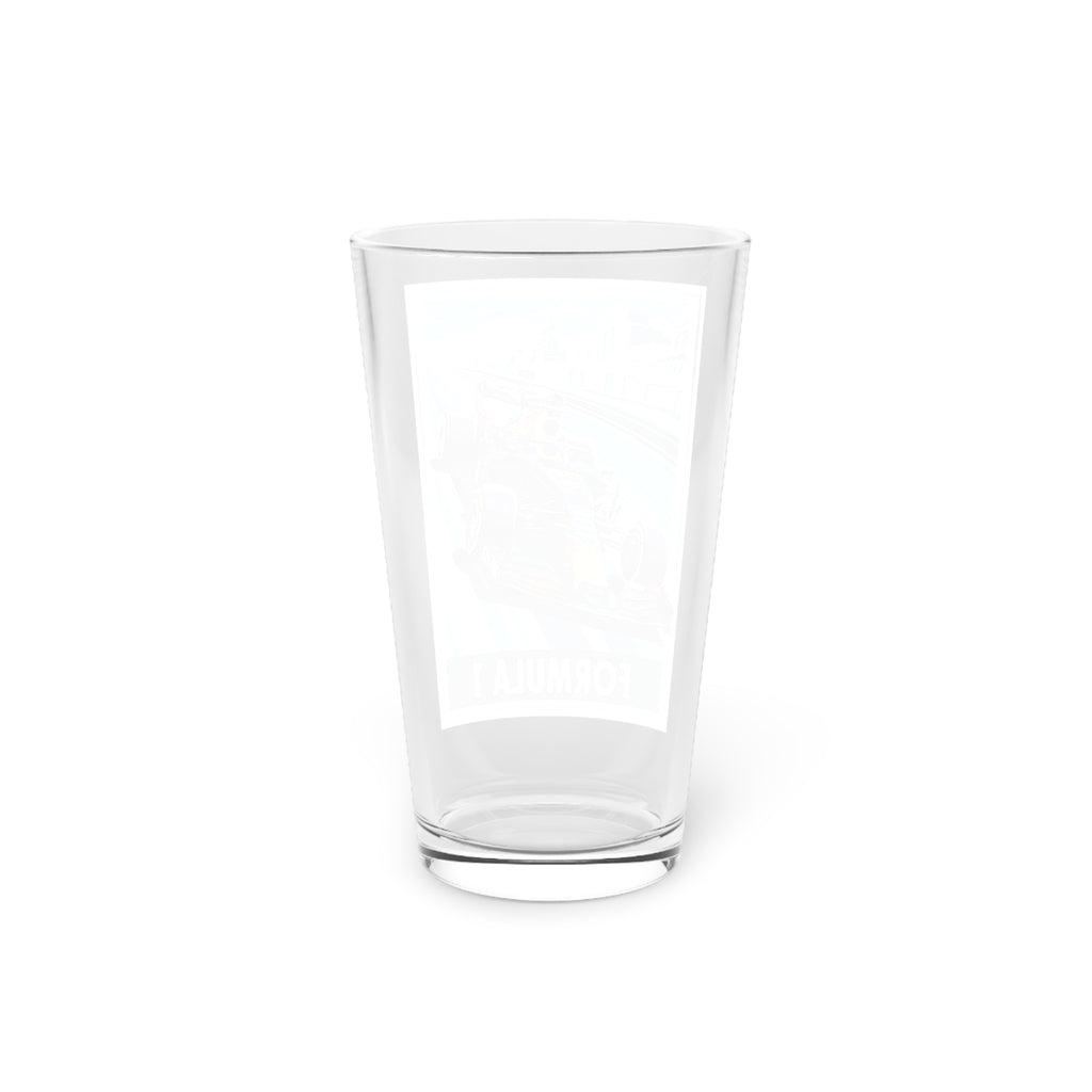 Pint Glass - Red Bull Formula One Design, 16oz