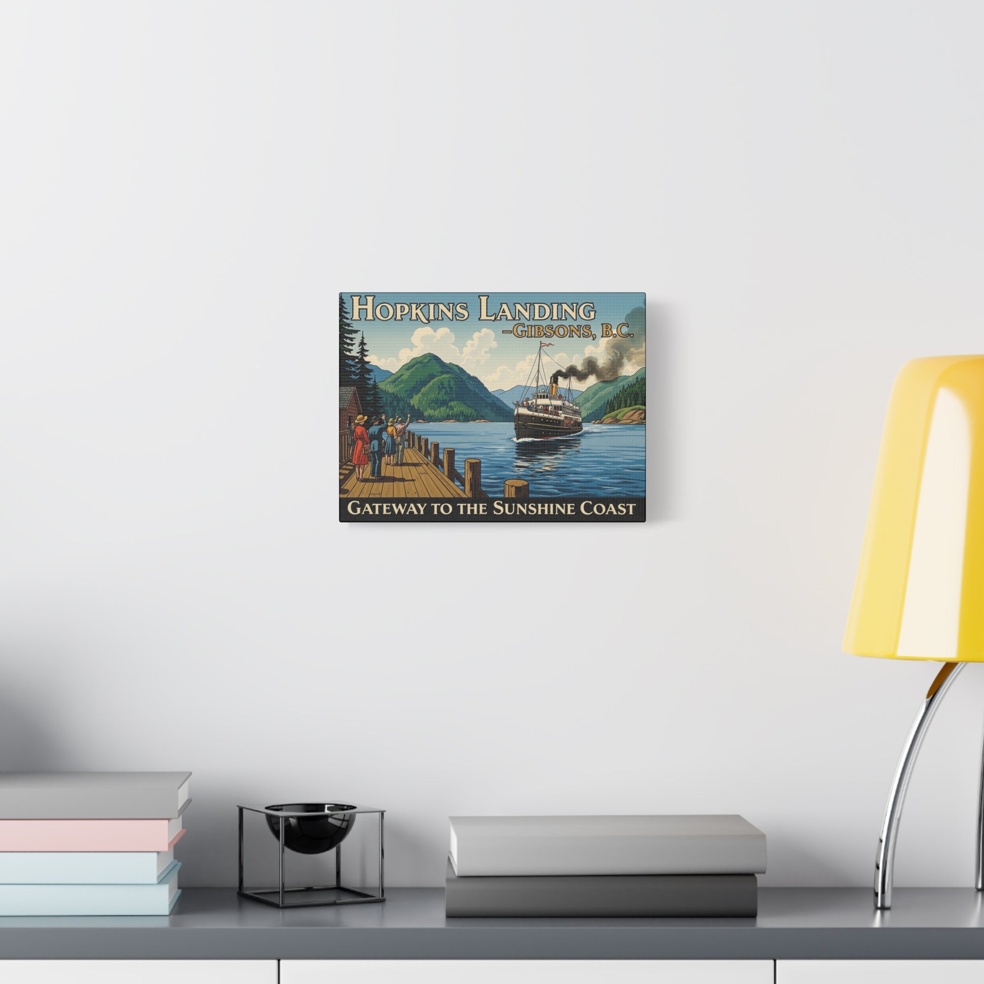 Vintage Landscape Canvas Print, Wall Art Decor, Home Decoration, Gift for Nature Lovers, Coastal Artwork, Retro Poster