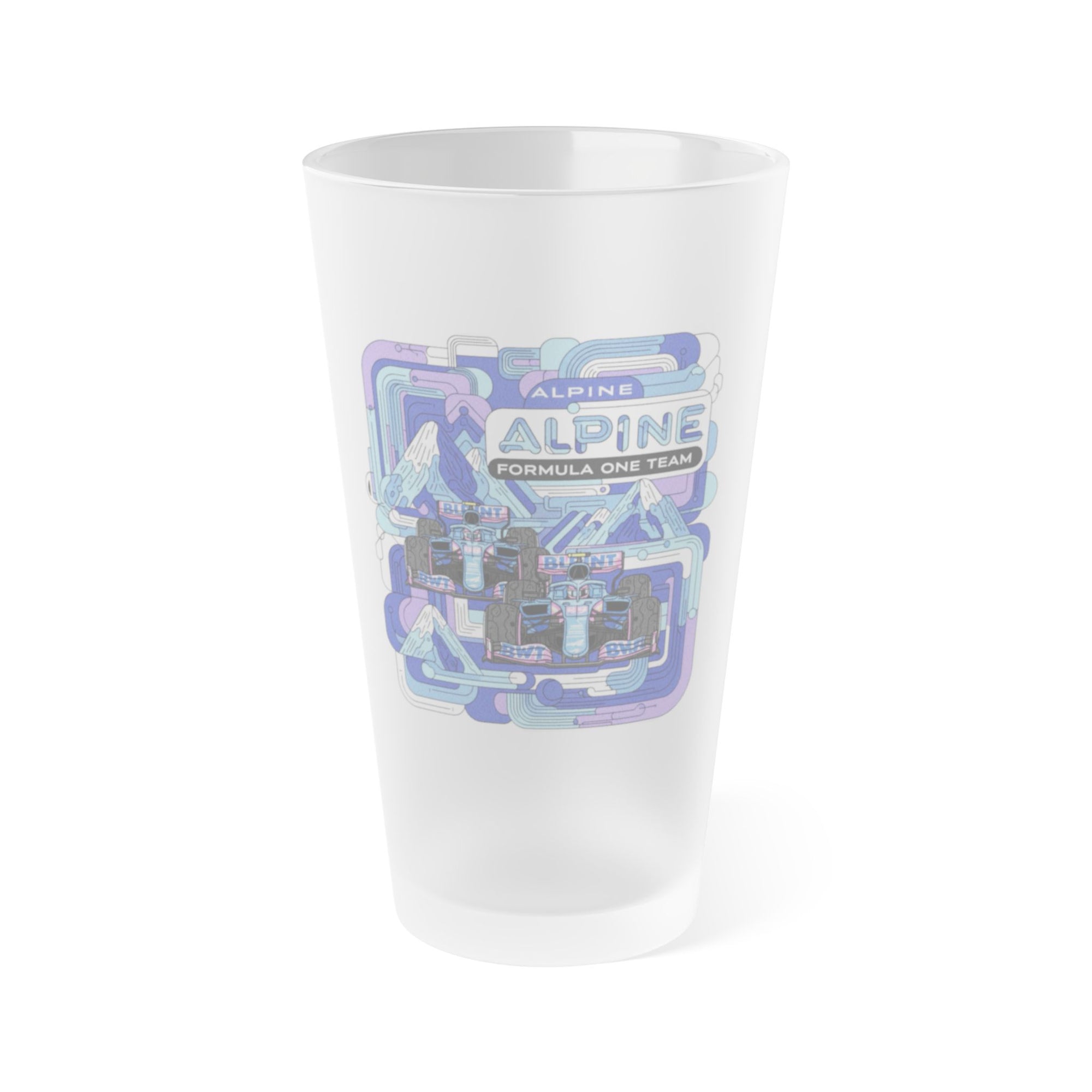 Alpine F1 Frosted Pint Glass