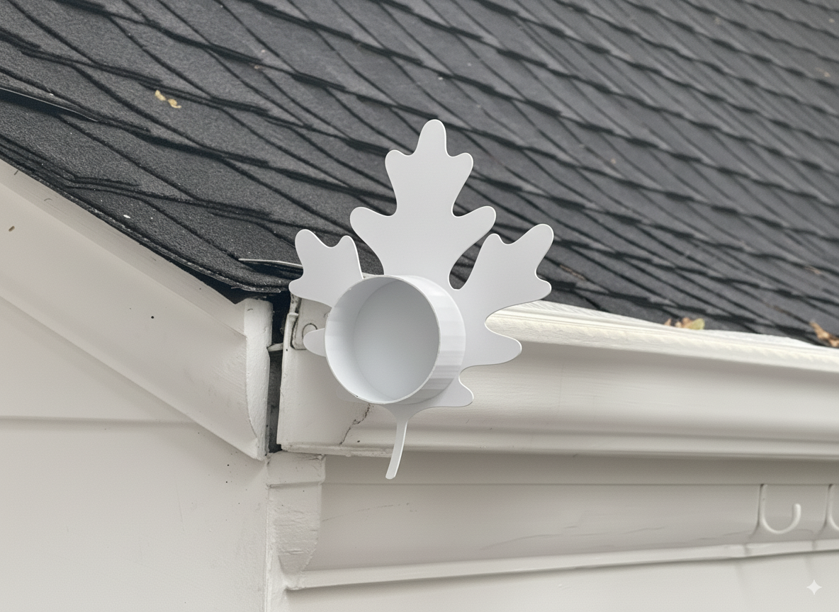Oak Leaf Gutter End Cap