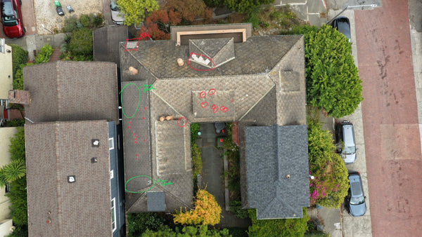annotated roof inspection